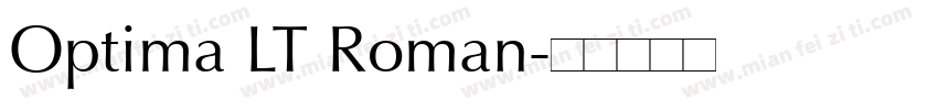 Optima LT Roman字体转换